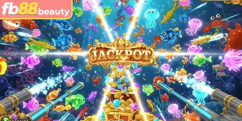 Jackpot Đánh Cá FB88 – Hành Trình Săn Thưởng Đại Dương 1 Hiệu ứng rực rỡ thắp sáng đại dương Jackpot Đánh Cá FB88